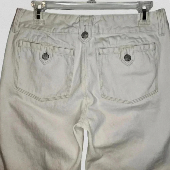 ❤️ Eddie Bauer Ivory Straight Leg Pants Women’s 6R Casual Cotton Stretch Neutral - Picture 10 of 12